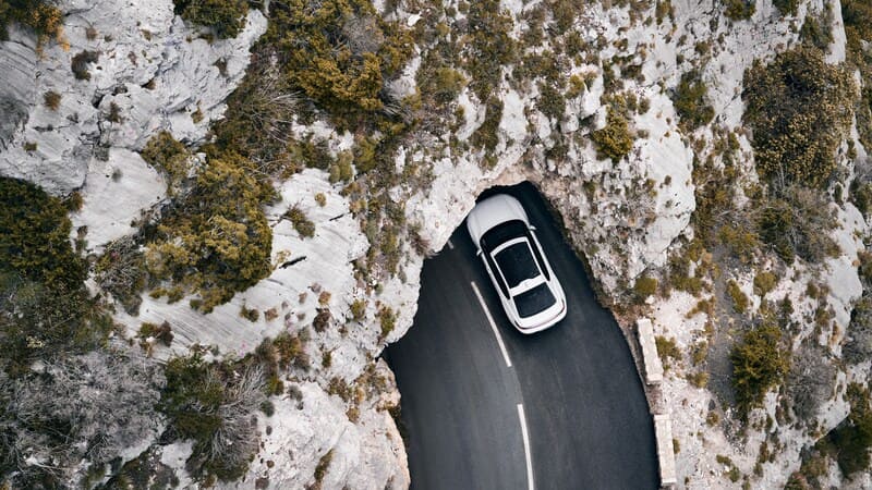 Polestar 2 Vogelperspektive